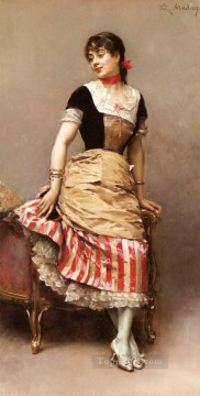  dama - YA Retrato de Aline Masson dama realista Raimundo de Madrazo y Garreta